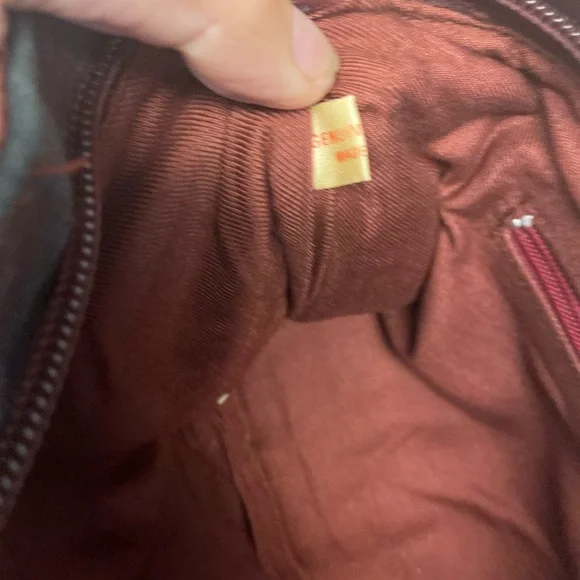 Vintage Unbranded Leather & Snakeskin Burgundy Clutch & Shoulder Bag - Picture 8 of 13